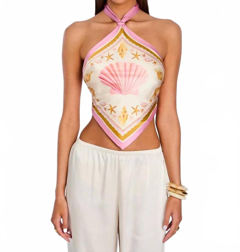 NEW RETROFETE jamie top in ochre shell foulard